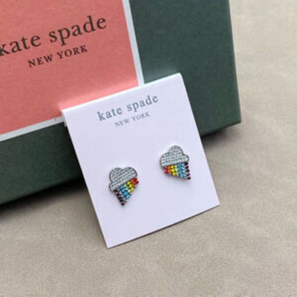 kate spade Boutique Gold Plated Rainbow Zircon Stud Earrings